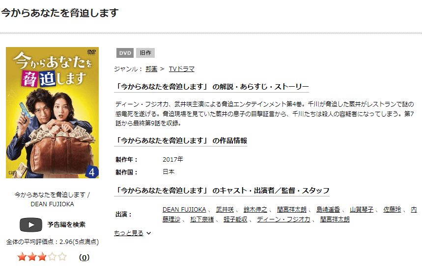 今からあなたを脅迫しますTSUTAYA DISCAS
