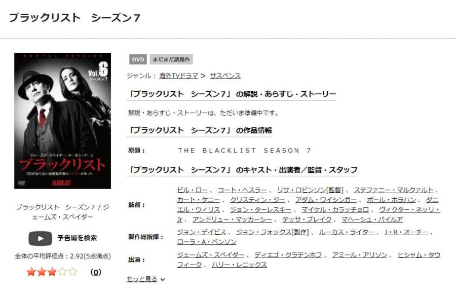 ブラックリスト シーズン7DISCAS
