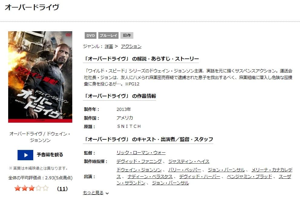 オーバードライヴTSUTAYA DISCAS