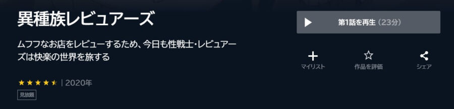 異種族レビュアーズ　アニメ U-NEXT無料