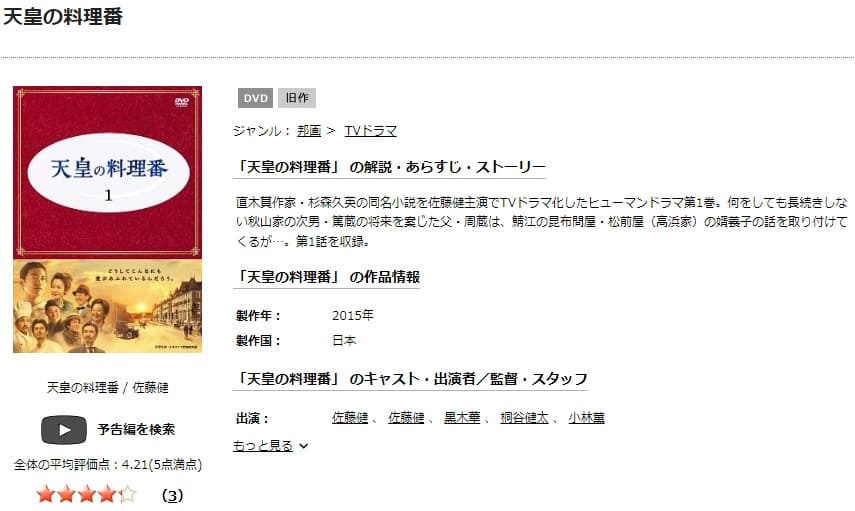 天皇の料理番DISCAS