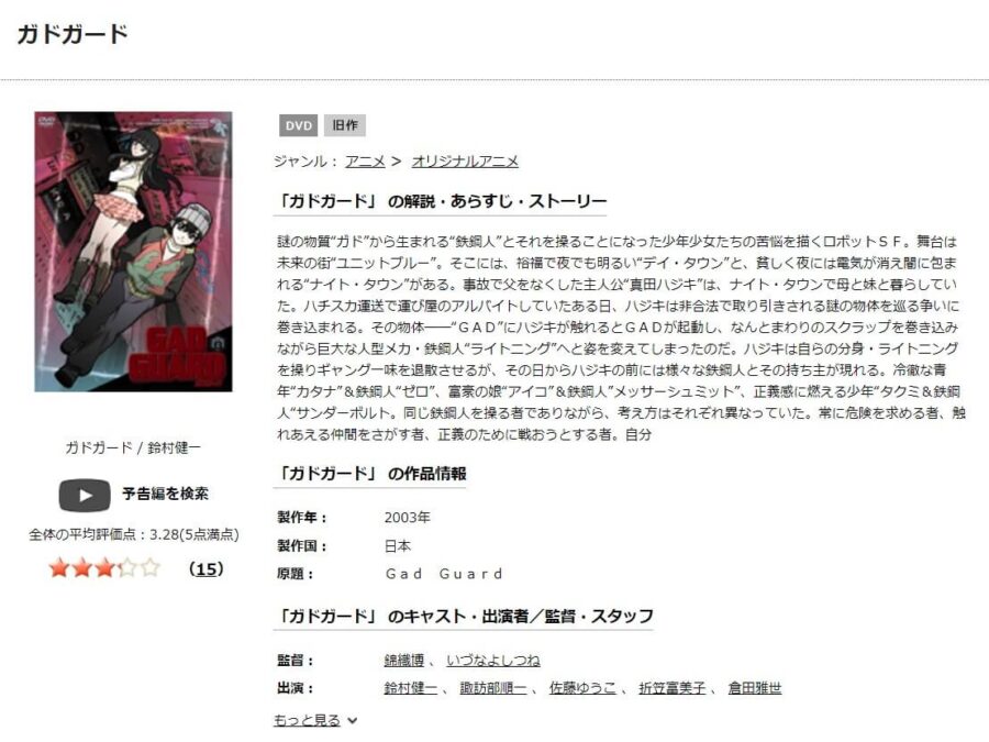 GAD GUARDアニメ DVD無料