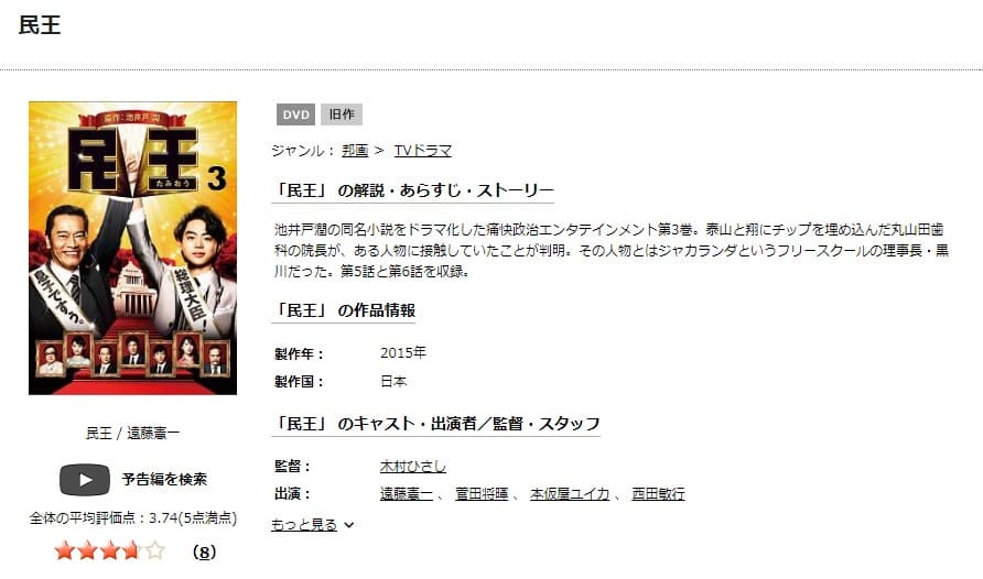 民王 TSUTAYA DISCAS