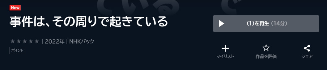 事件は、その周りで起きている U-NEXT