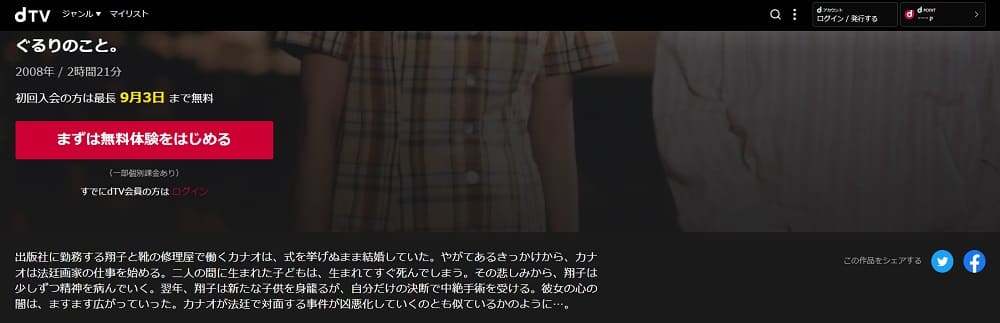 ぐるりのこと。 dTVフル無料