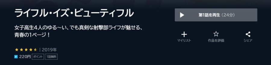 ライフル・イズ・ビューティフル アニメ U-NEXT無料