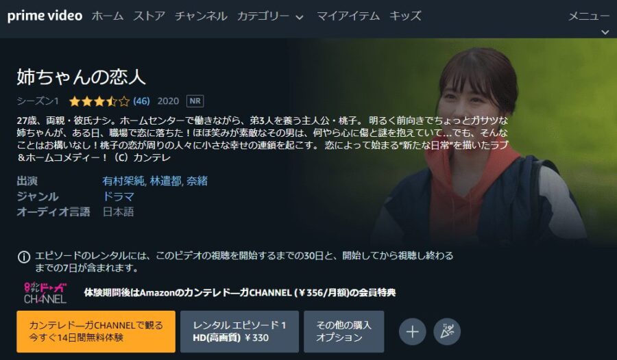 姉ちゃんの恋人ドラマ 無料