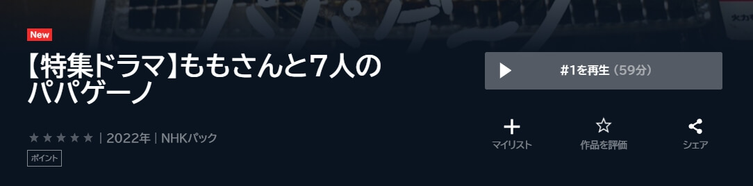 ももさんと7人のパパゲーノ ドラマ 無料 U-NEXT
