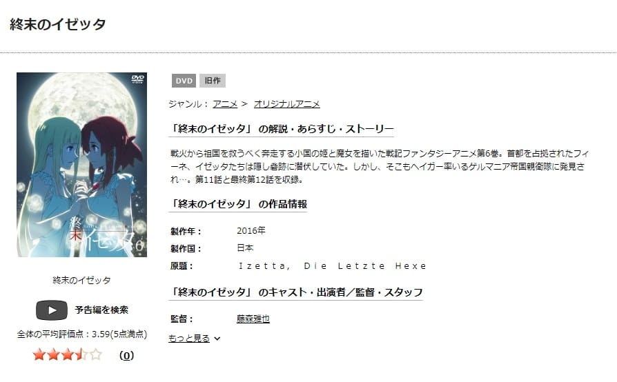 終末のイゼッタアニメ DVD無料