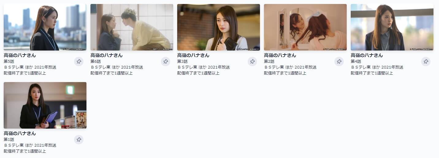 高嶺のハナさん ドラマ 見逃し動画 無料TVer