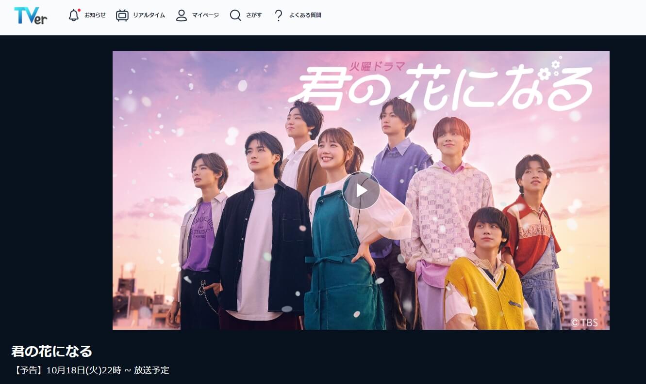 君の花になる ドラマ動画 無料TVer