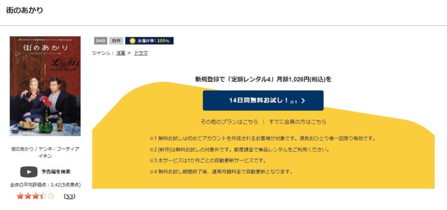 街のあかりTSUTAYA DISCAS