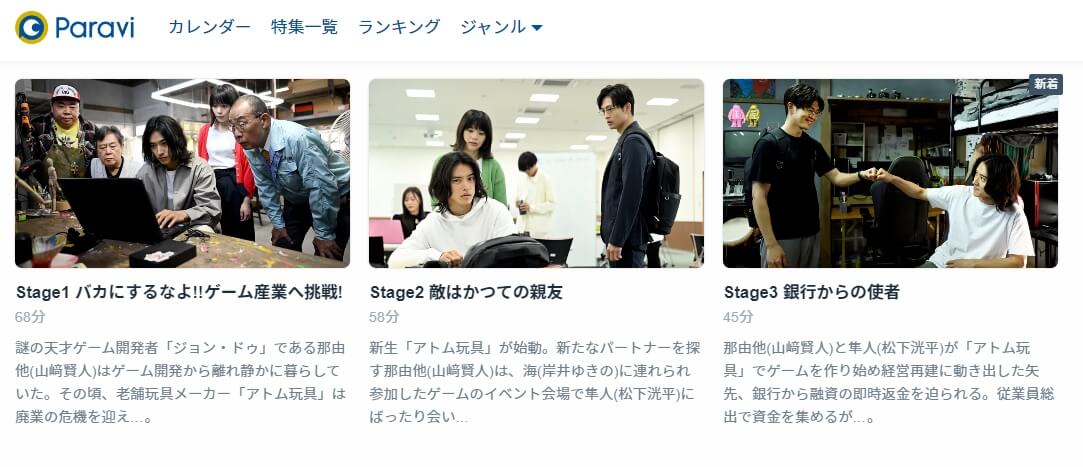 アトムの童 ドラマ 無料Paravi