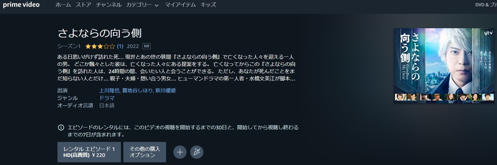 さよならの向う側ドラマ 無料アマプラ