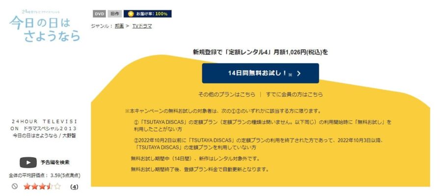 今日の日はさようならDISCAS
