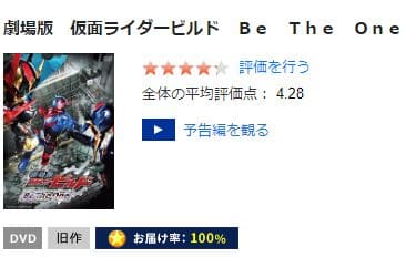劇場版 仮面ライダービルド Be The OneDVDフル無料