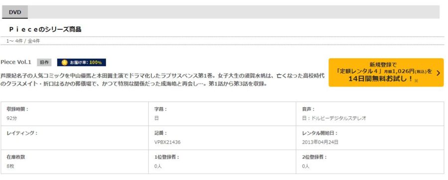 ドラマ Pieceの動画を無料で見れる配信サイトまとめ ドラマ Pieceの動画を無料で見れる配信サイトまとめ