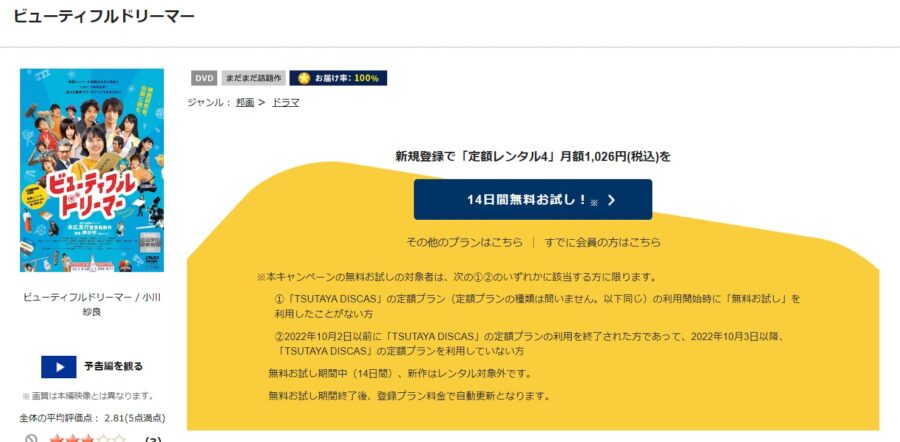 映画『ビューティフルドリーマー』DVDフル無料