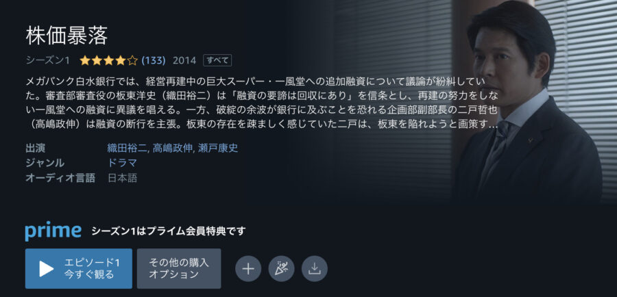 株価暴落ドラマ 無料