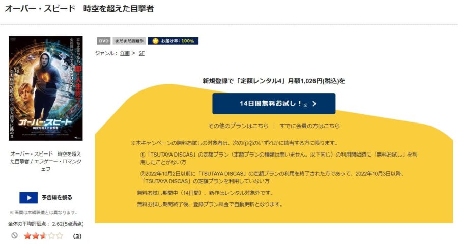 オーバー・スピード 時空を超えた目撃者DVDフル無料
