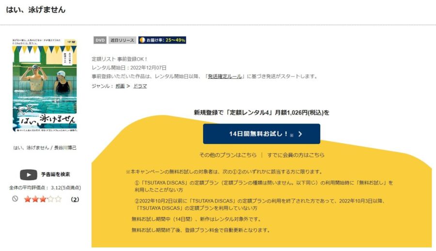 はい、泳げません フル動画