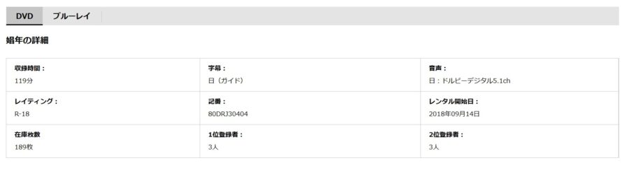 娼年DVDフル無料