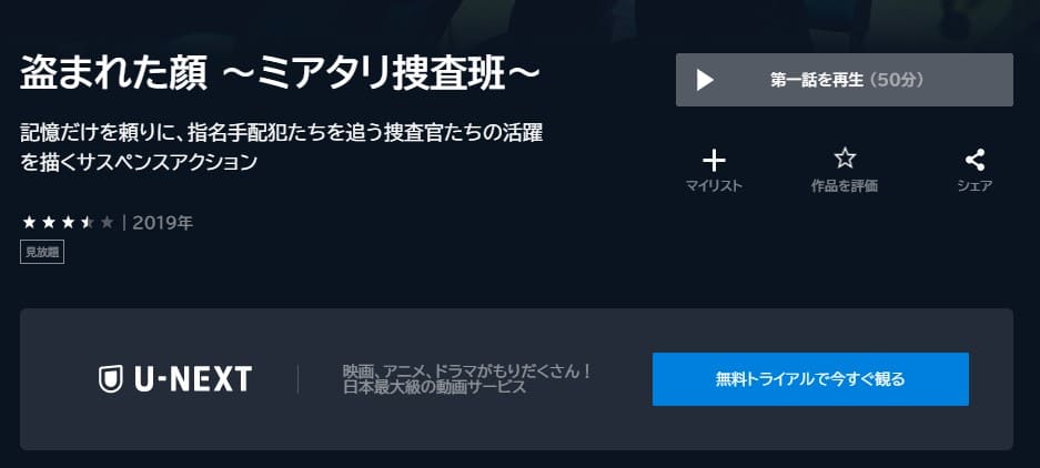 ドラマ『盜まれた顔〜ミアタリ捜査班〜』ドラマ 無料