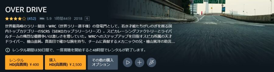 OVER DRIVE オーバードライブamazonプライム
