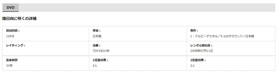 陰日向に咲くDVDフル無料