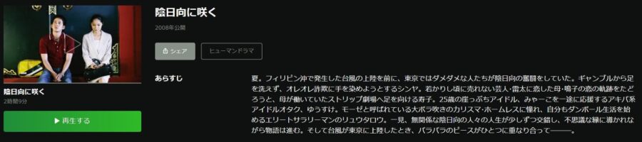 陰日向に咲く Huluフル無料