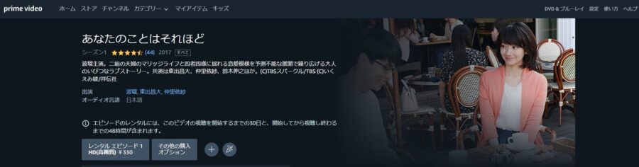 あなたのことはそれほどAmazonプライム