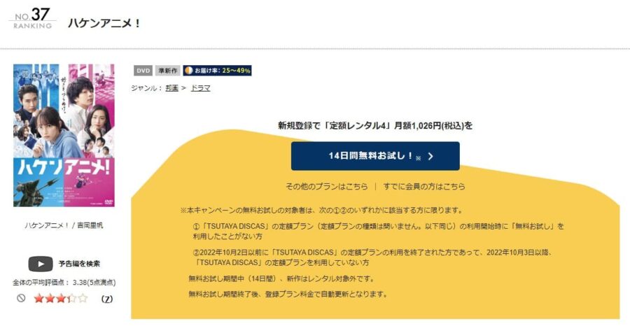 ハケンアニメ!DVDフル無料