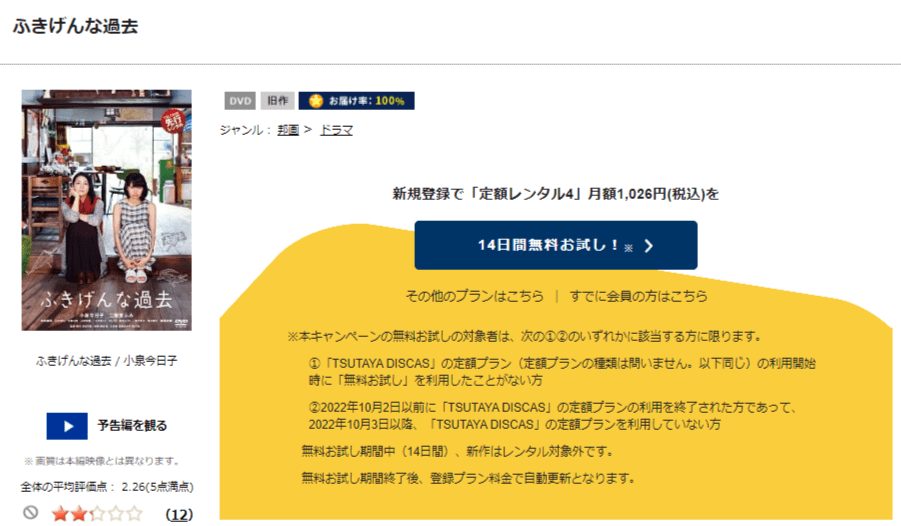 ふきげんな過去DVDフル無料