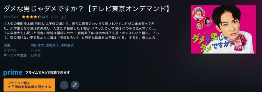 ダメな男じゃダメですか? ドラマ 無料