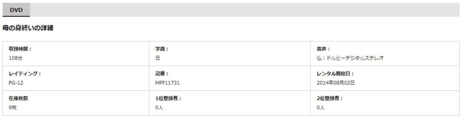 母の身終いDISCAS