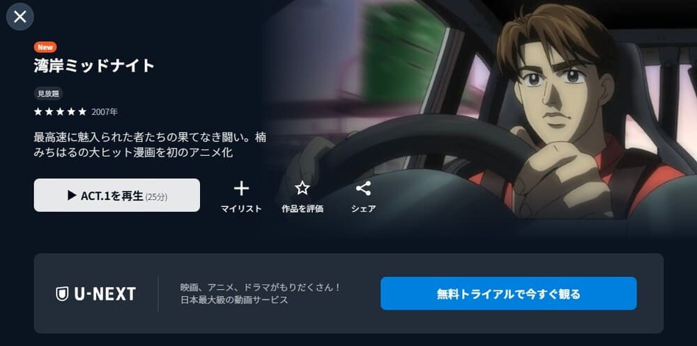 湾岸ミッドナイト アニメ 無料