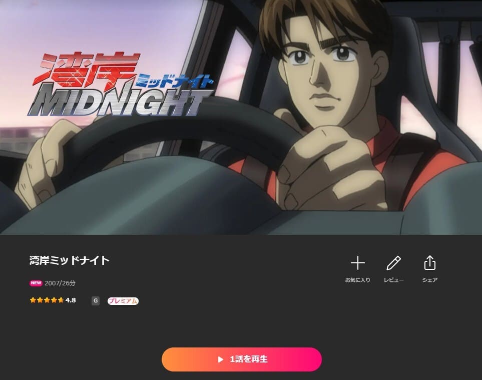 湾岸ミッドナイト アニメ Lemino