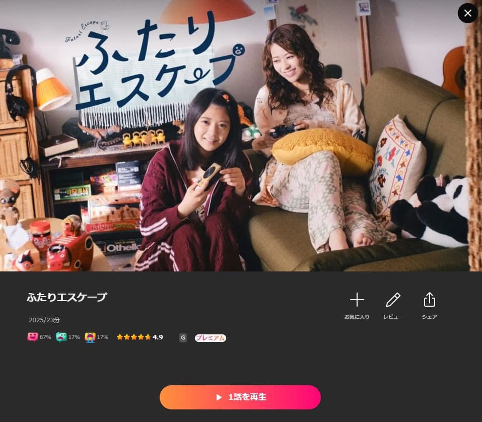 ふたりエスケープ ドラマ Lemino